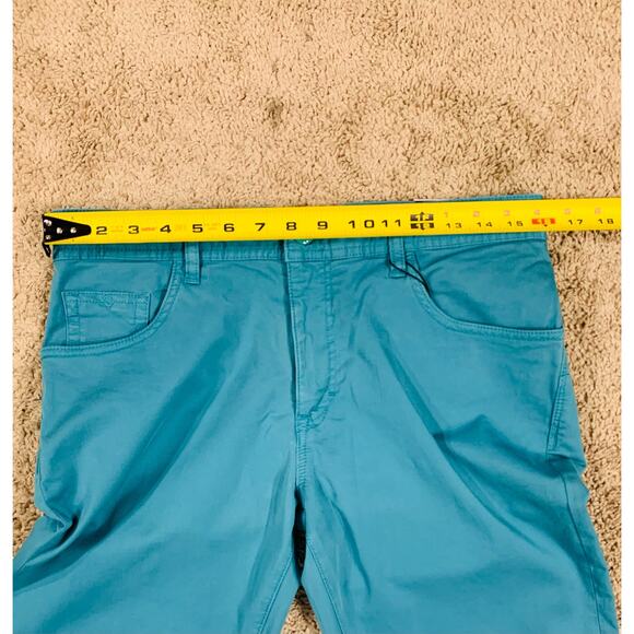 NEW - Robert Graham Women’s “The Perfect Fit” SEATON style TEAL Size 31 pants - Picture 2 of 9